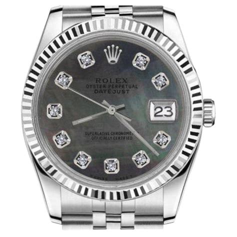 rolex datejust oyster perpetual mother of pearl dial|rolex datejust full diamond price.